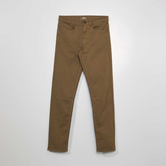 Slim-fit 5-pocket jeans - L32 brown