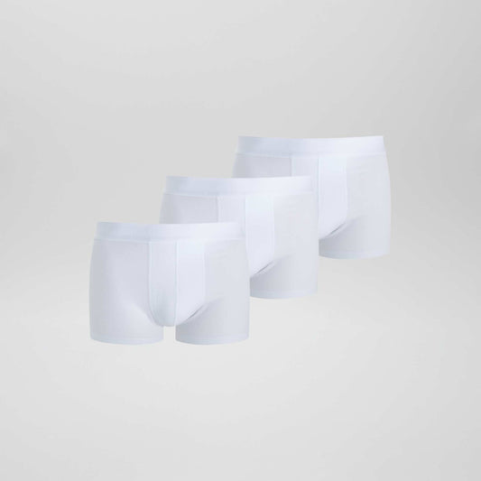 Pack of 3 plain boxers LOT_WHITE