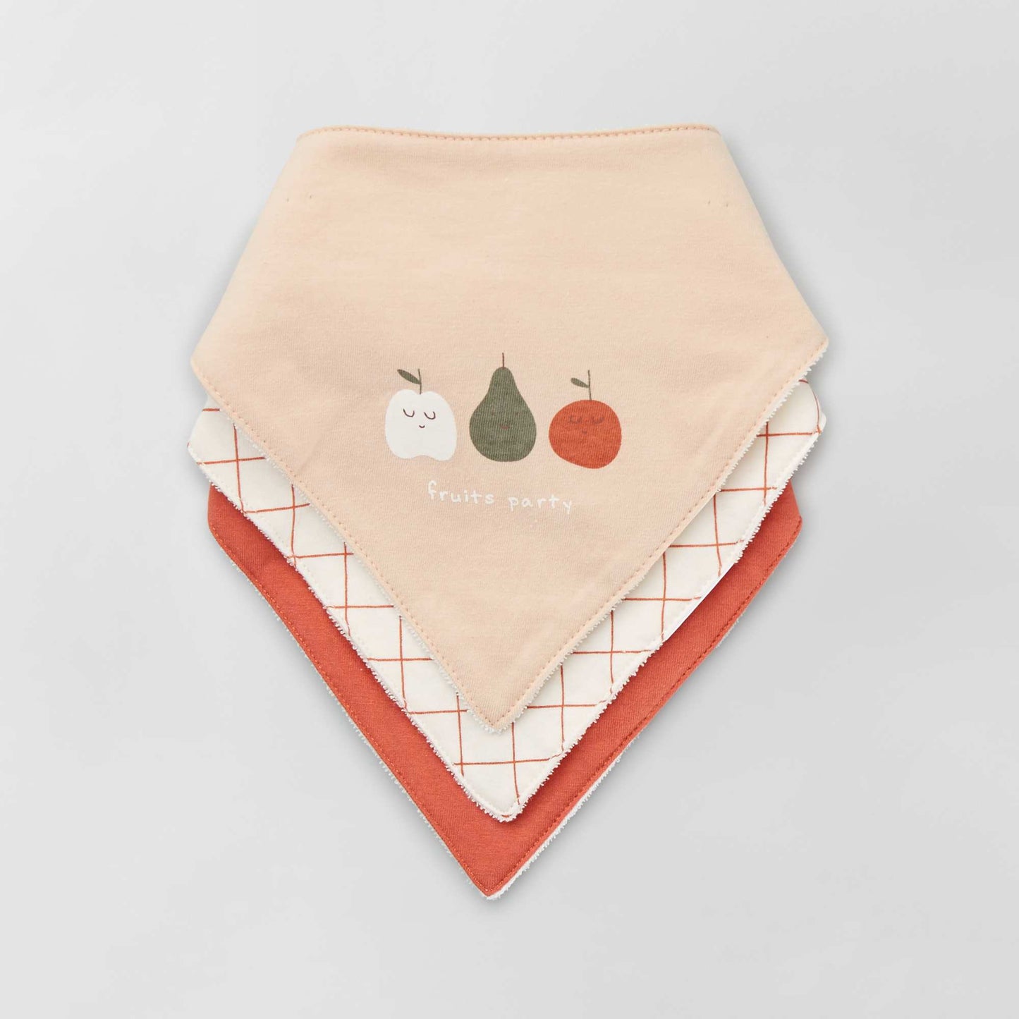 Pack of 3 bandana bibs BEIGE