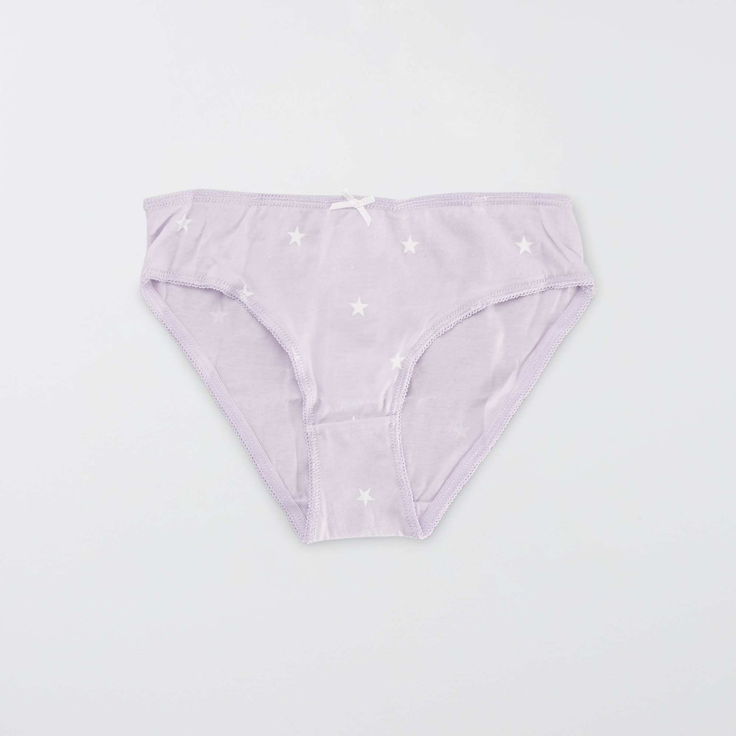 Jersey briefs with pretty bow - Pack of 4 PURPLE