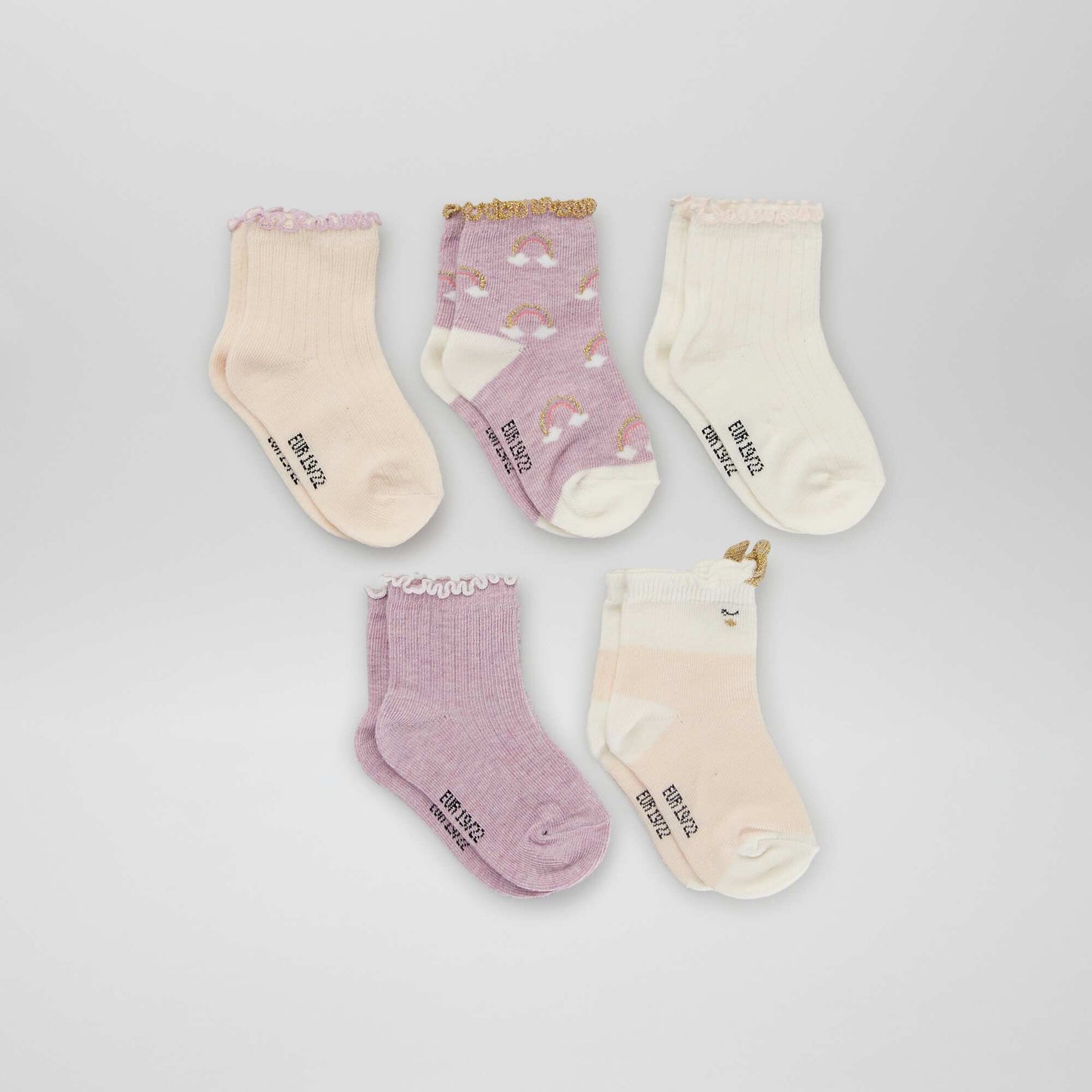 Fancy socks - Pack of 5 RAINBOW