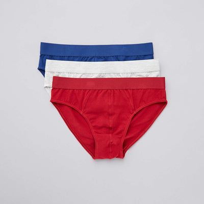 حزمة من 3 سراويل داخلية بيئية زرقاء