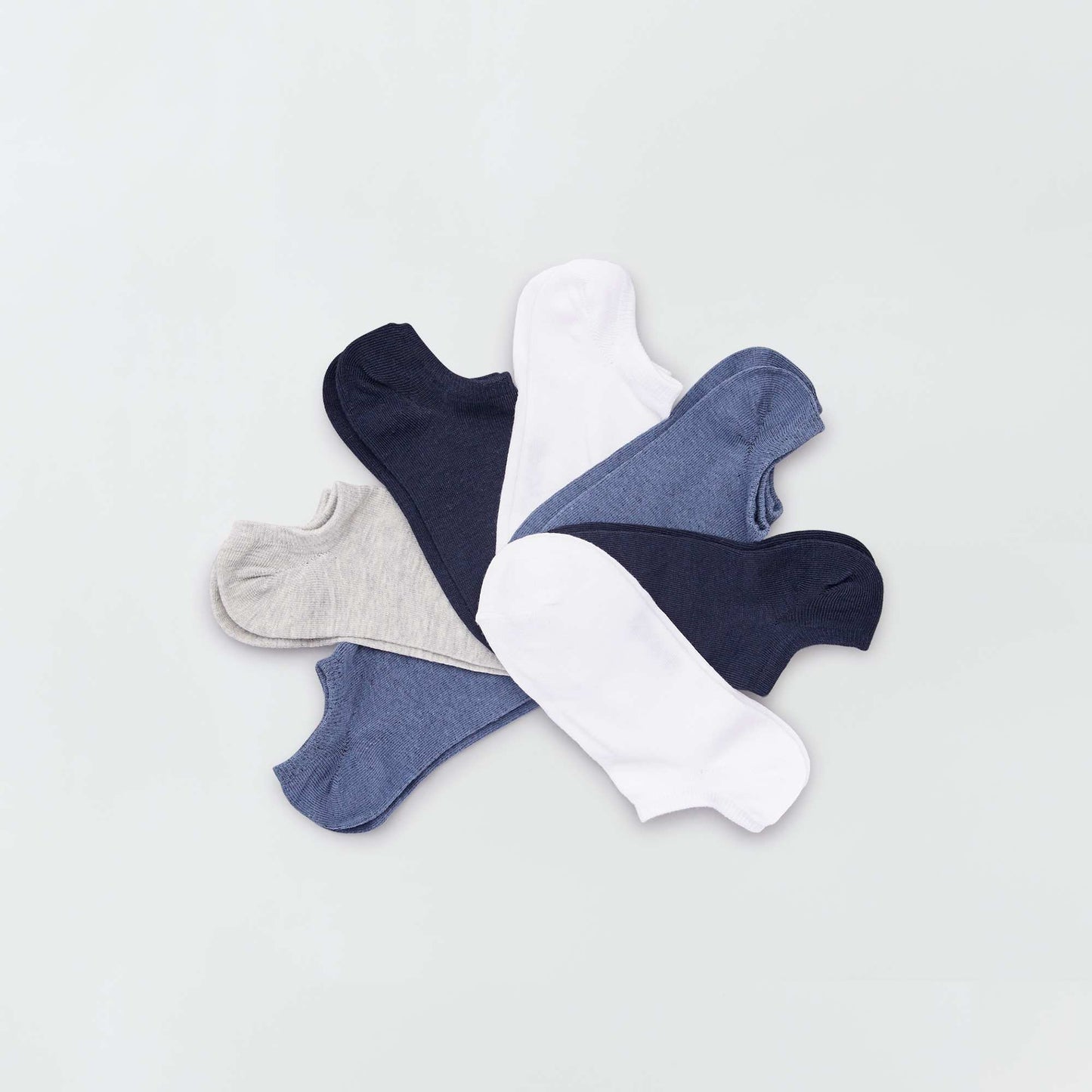 Pack of 7 pairs of trainer socks BLUE