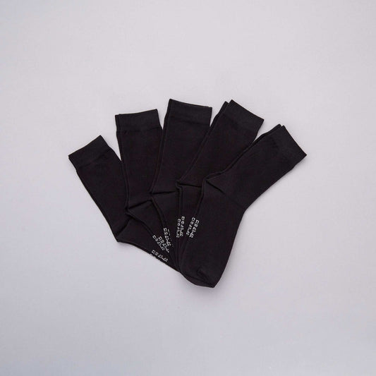 Pack of 5 pairs of socks Black