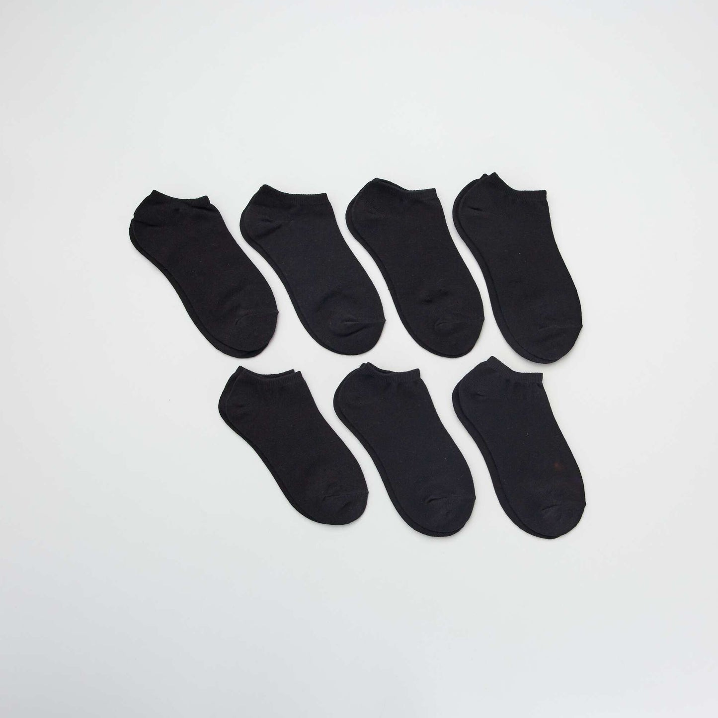 Pack of 7 pairs of trainer socks Black