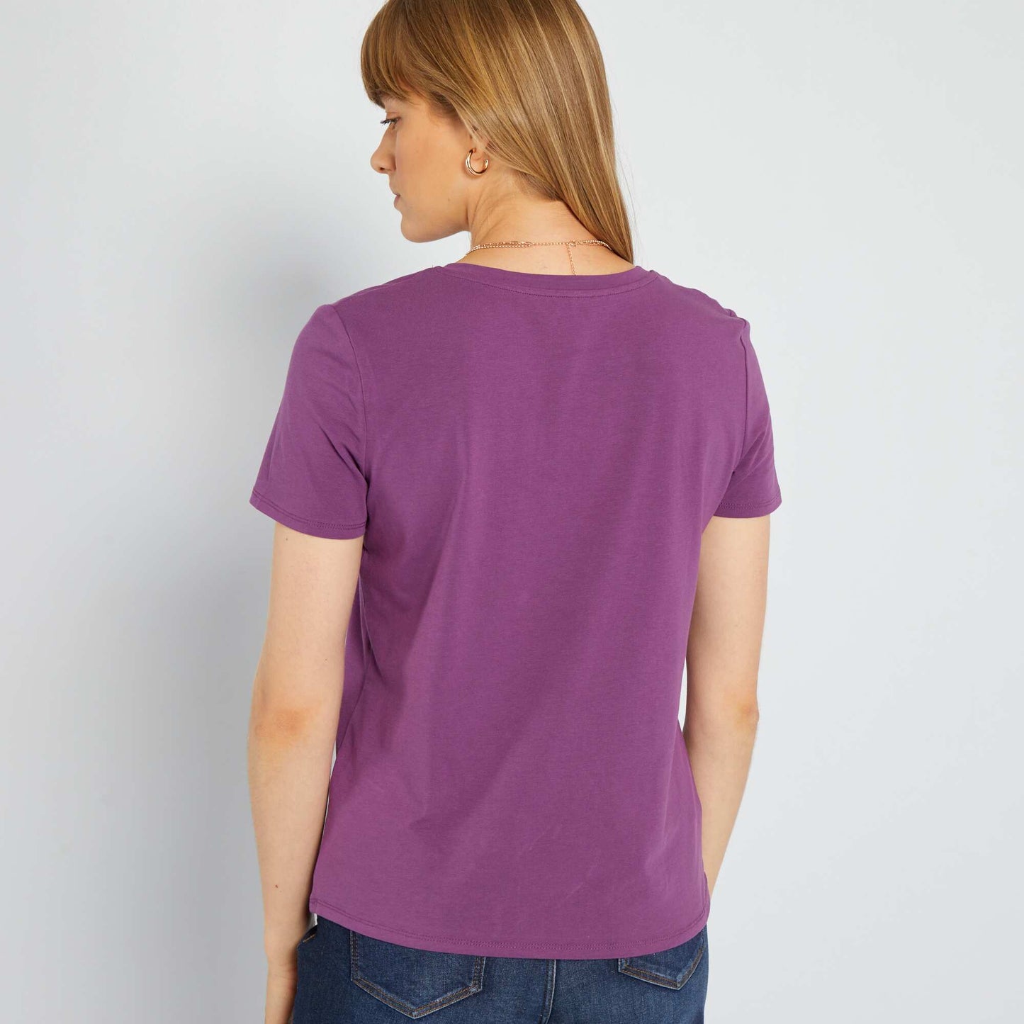 V-neck T-shirt PASSI PINK