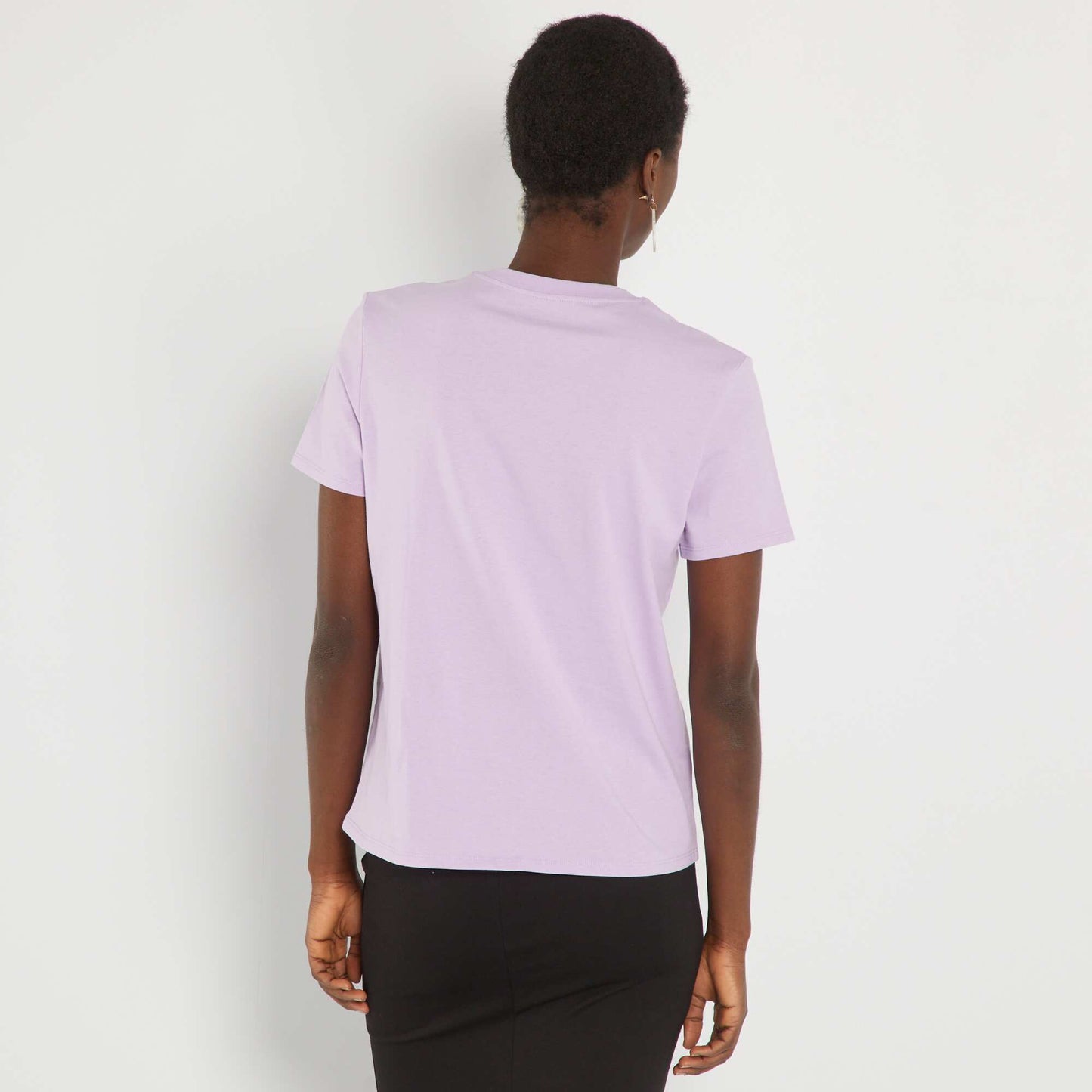 Plain jersey T-shirt Purple