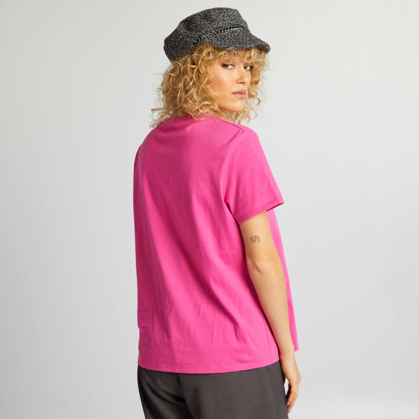 Plain jersey T-shirt PINK