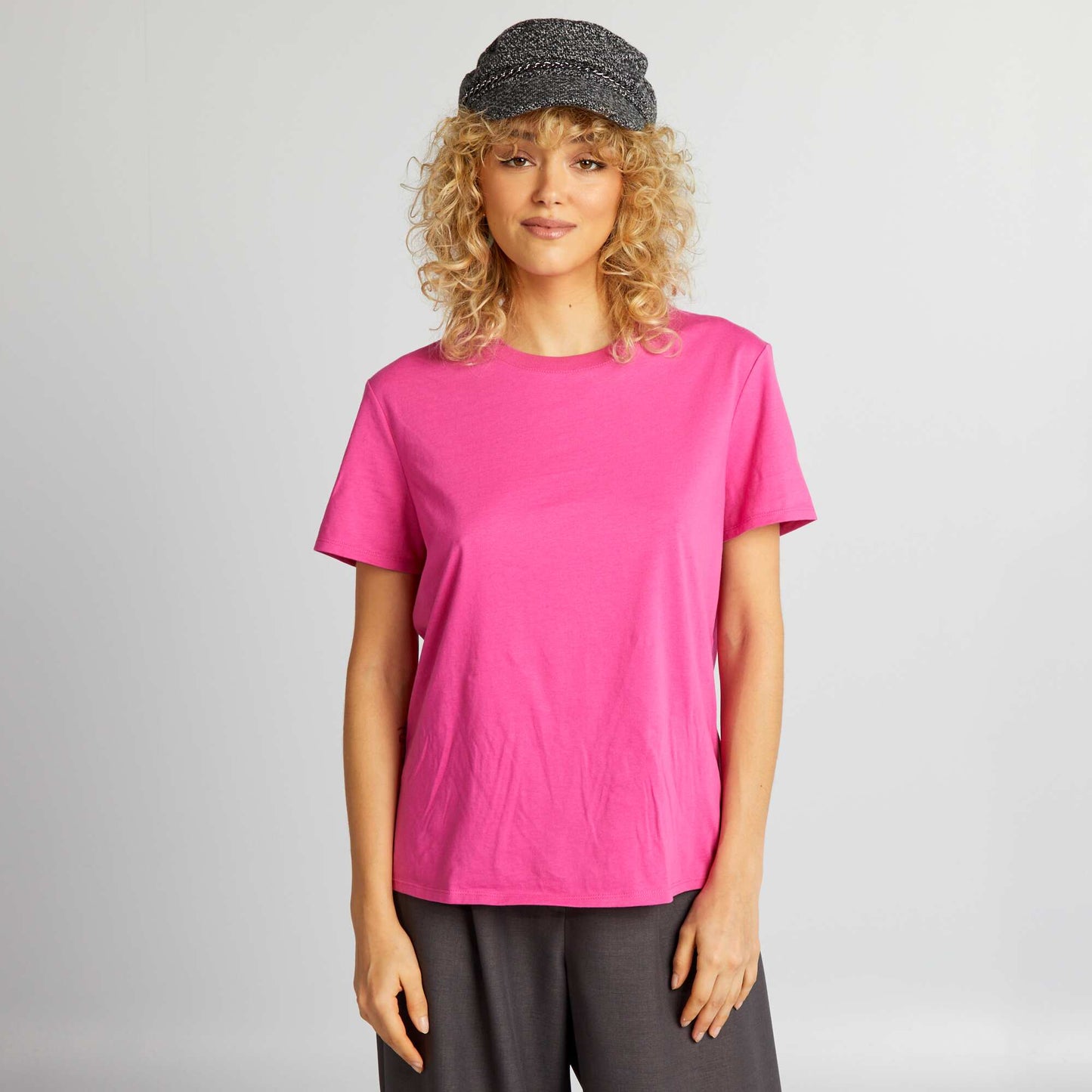 Plain jersey T-shirt PINK