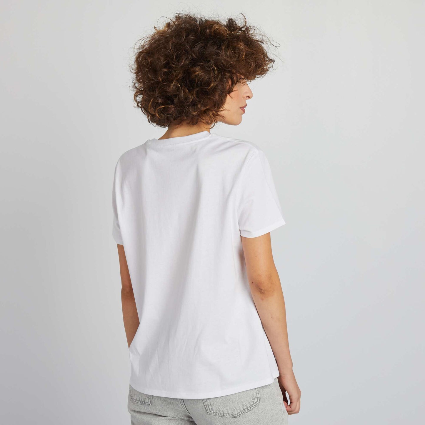 Plain jersey T-shirt white