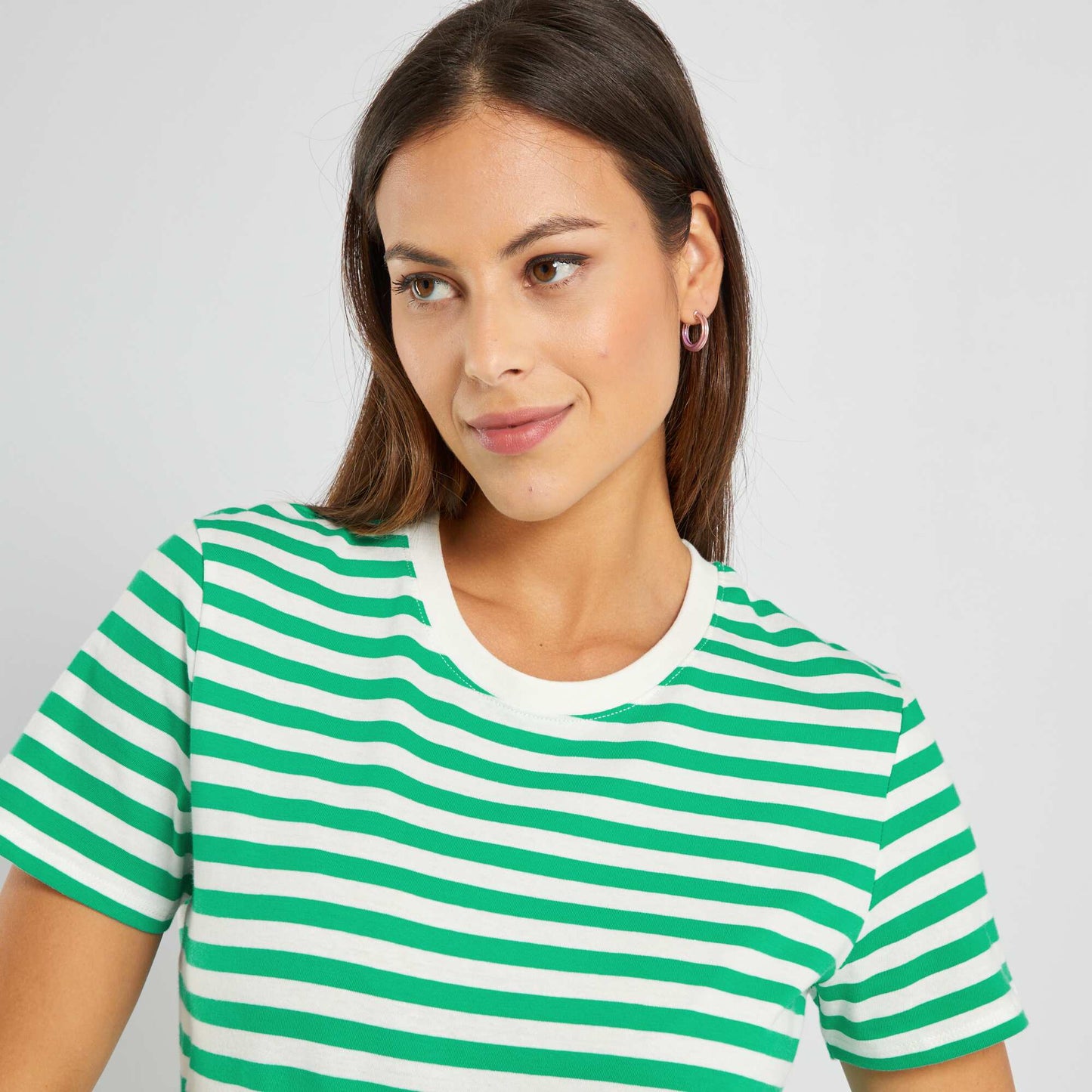 Eco-design heart T-shirt WHITE/GREEN