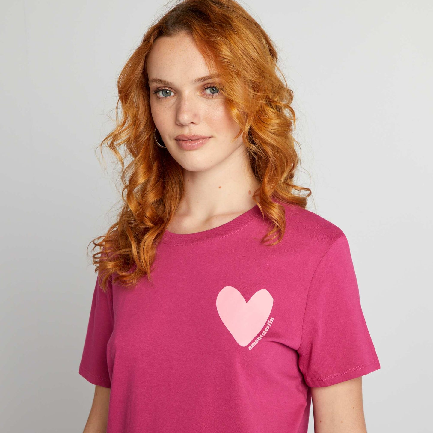 Eco-design heart T-shirt PINK