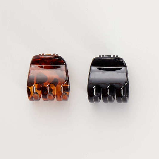 Pack of 2 crab hair clips BLACK