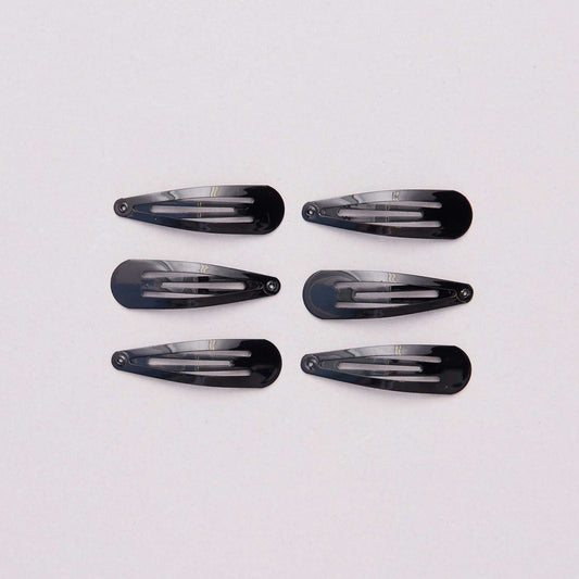 Pack of 6 hair clips Black