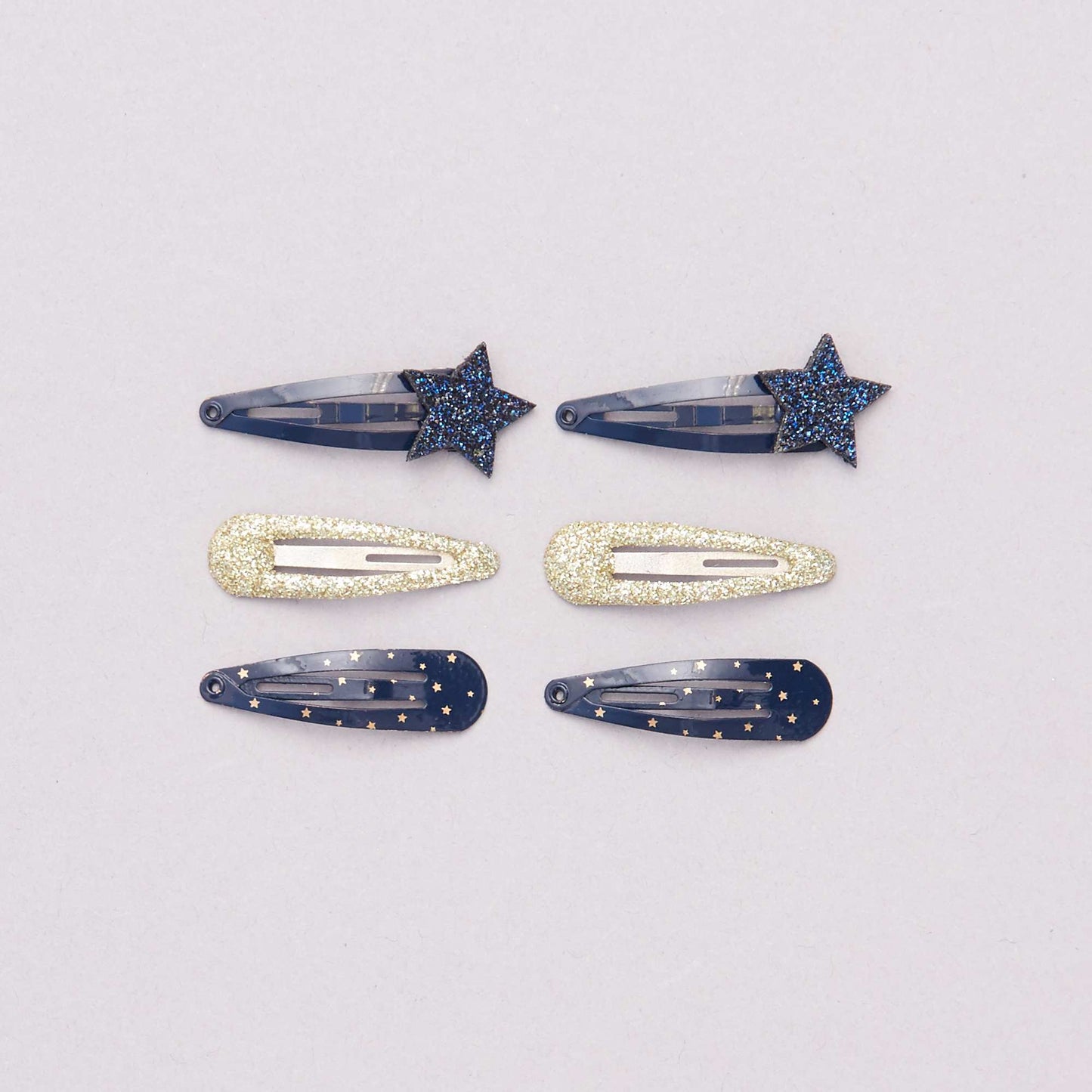 Pack of 6 hair clips BLUE