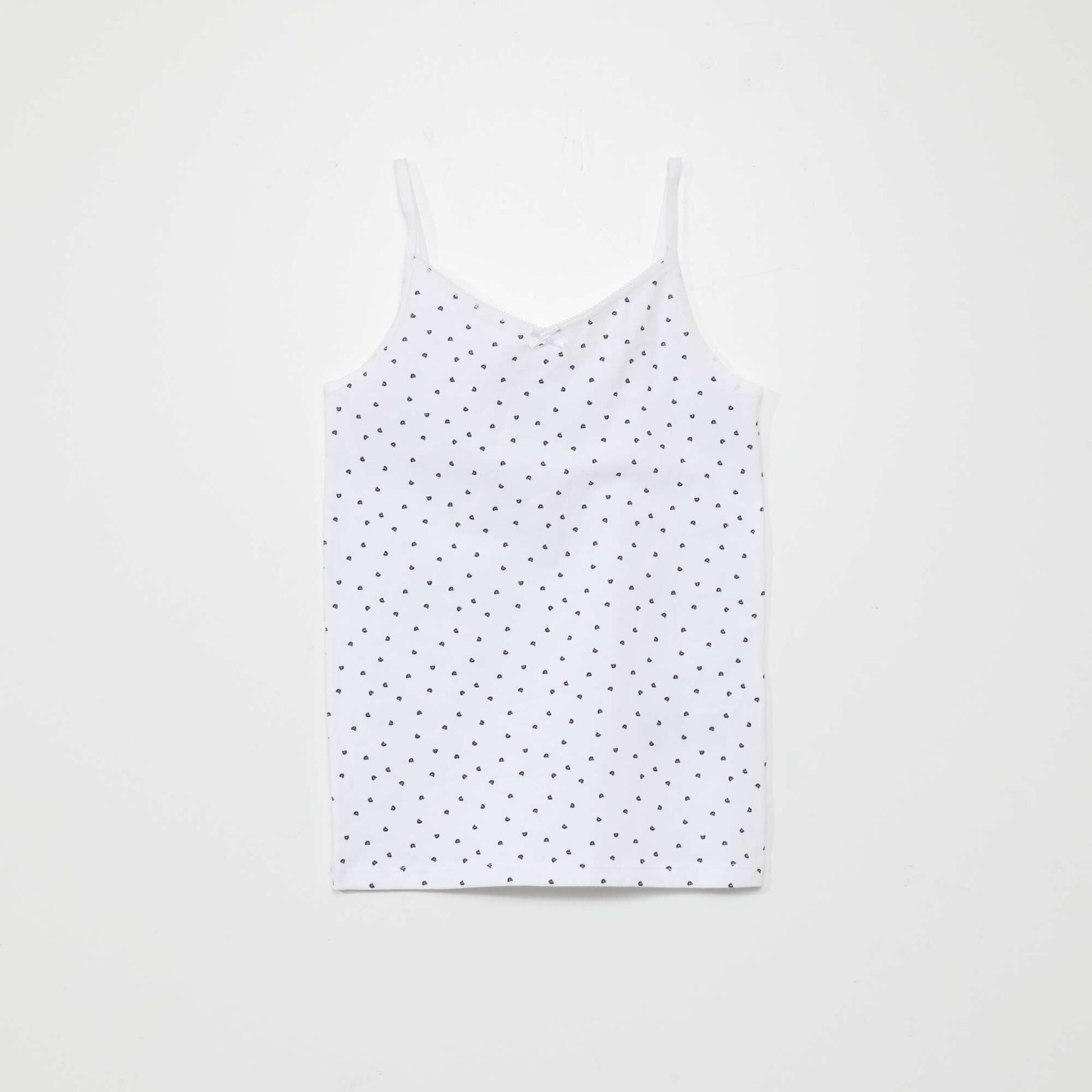 Pack of 2 stretch cotton vest tops WHITE