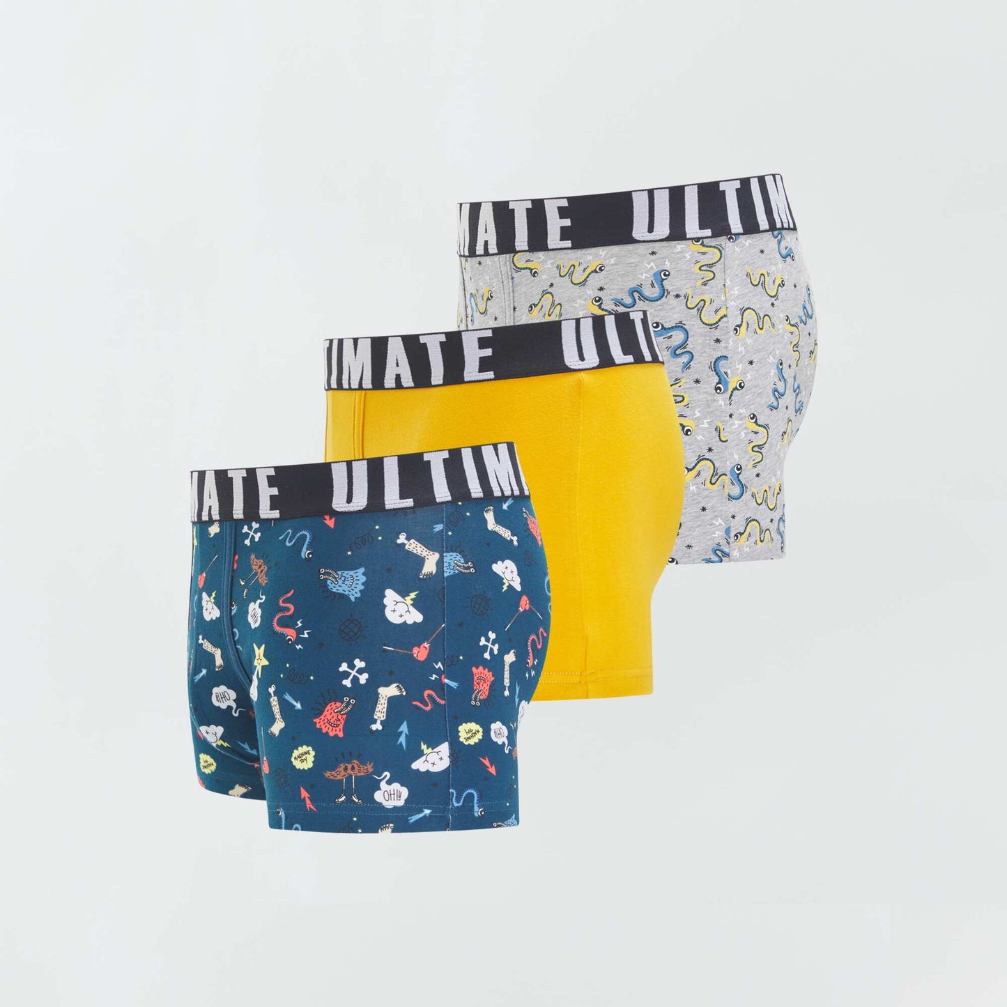 Pack of 3 patterned boxer shorts SNAKE