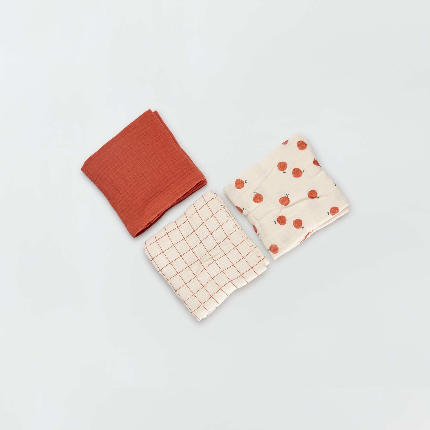 Pack of 3 muslin squares BEIGE