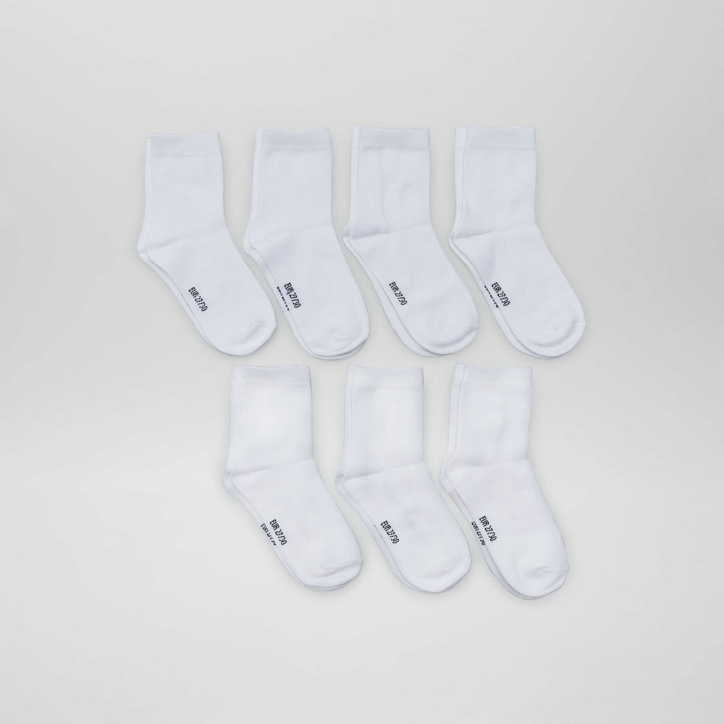 Pack of 7 pairs of socks WHITE