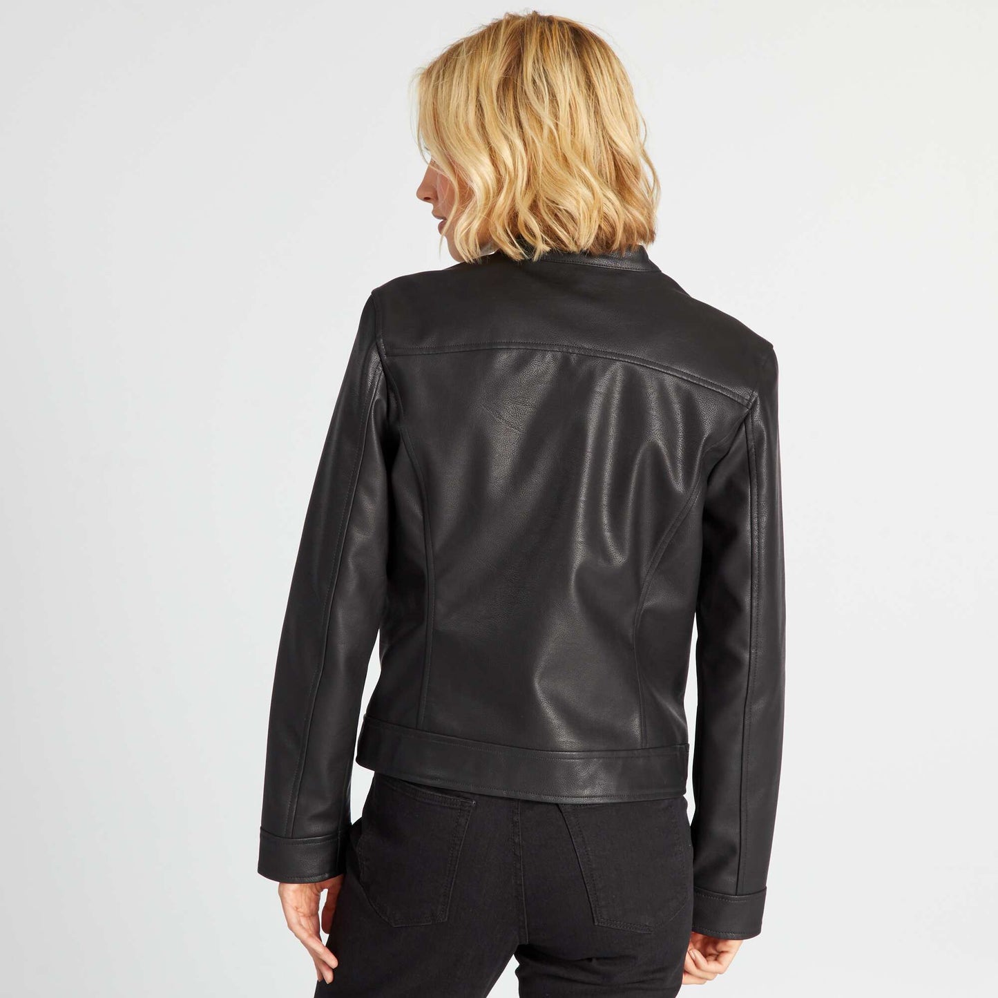 Biker-style jacket Black