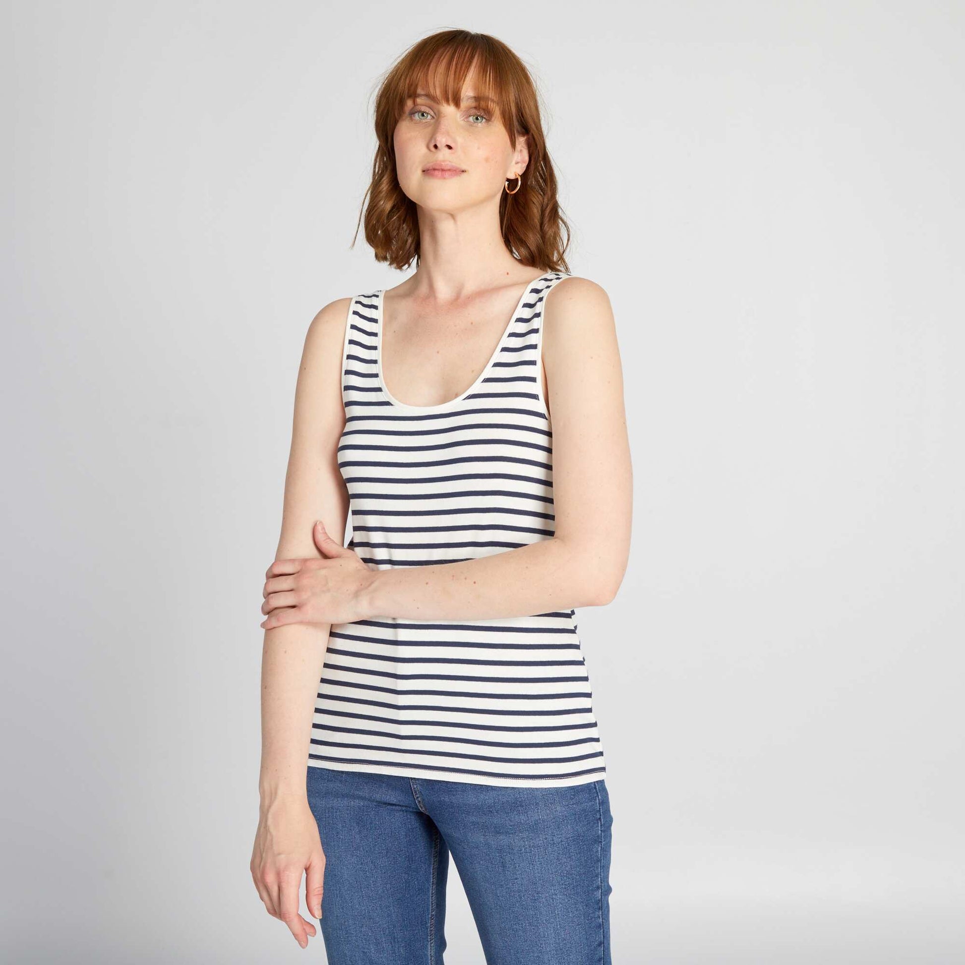 Striped vest top WHITE – Kiabi Arabie