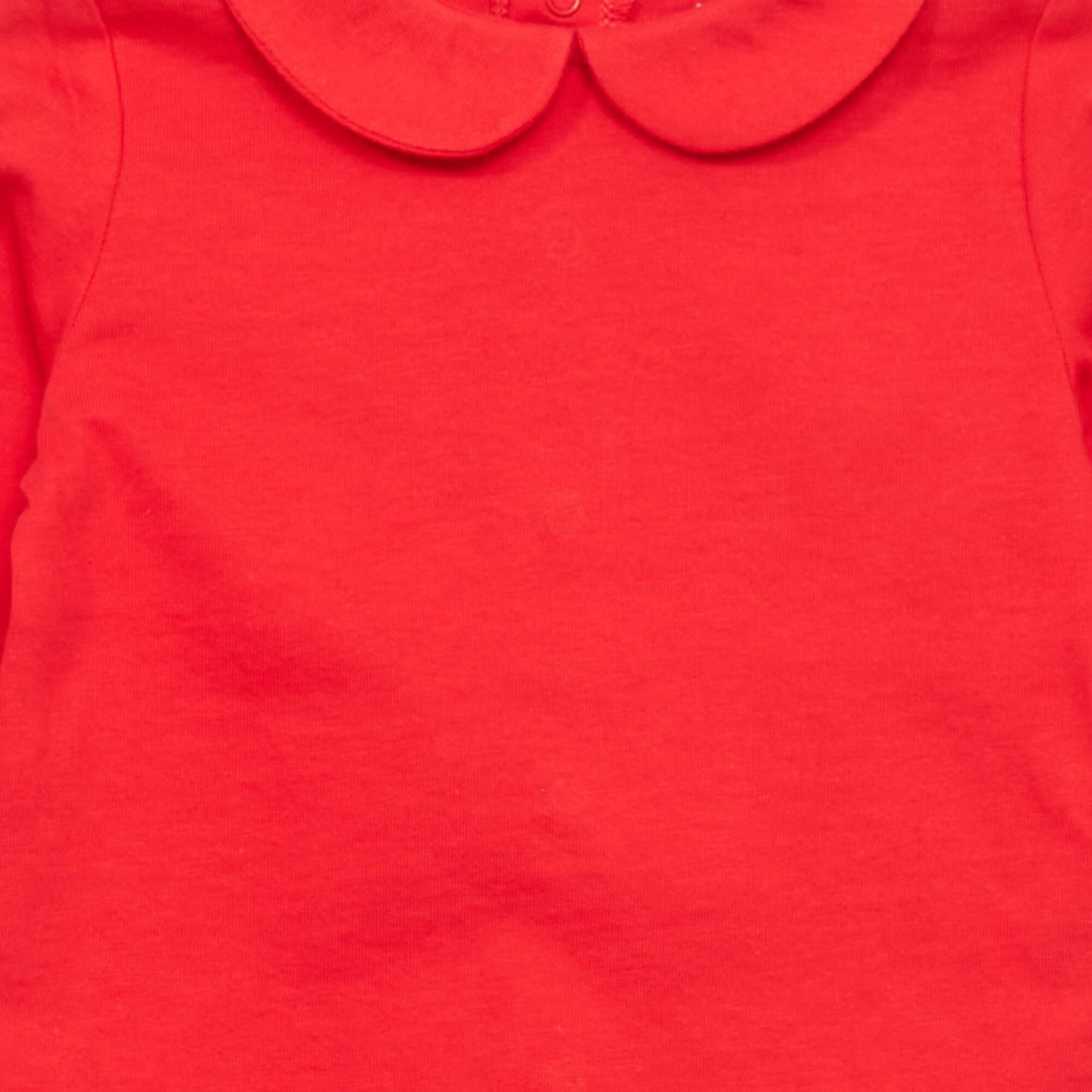 T-shirt with Peter Pan collar bright red