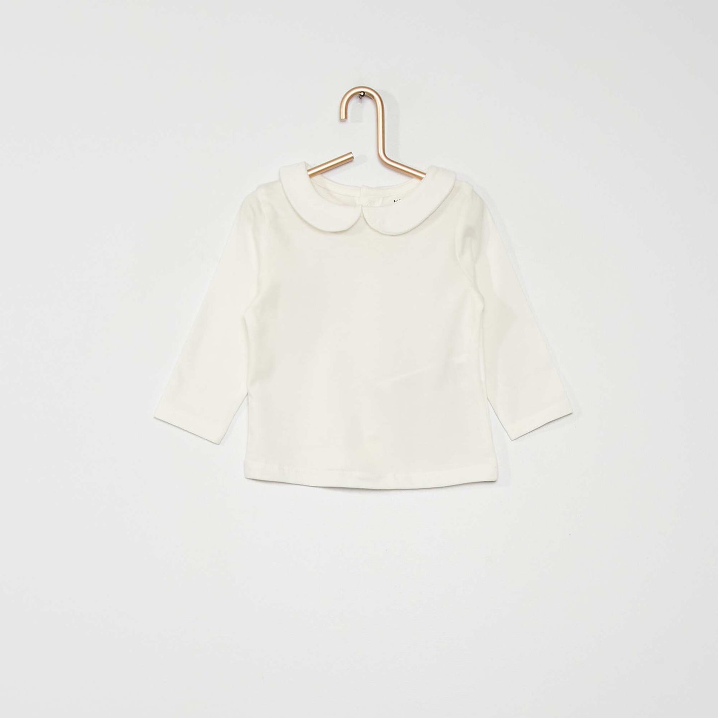 T-shirt with Peter Pan collar snow white