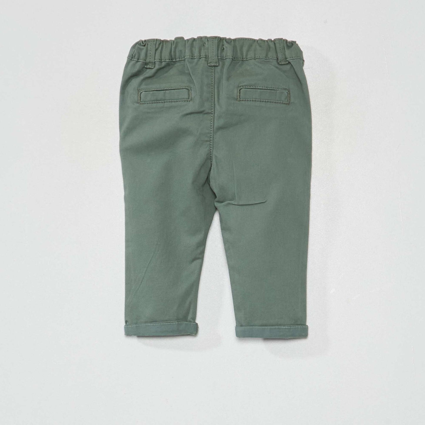Plain chinos FOREST GREEN