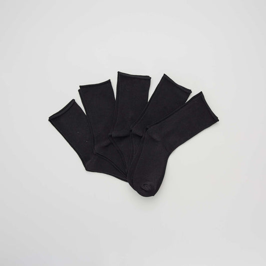 Pack of 5 pairs of socks Black