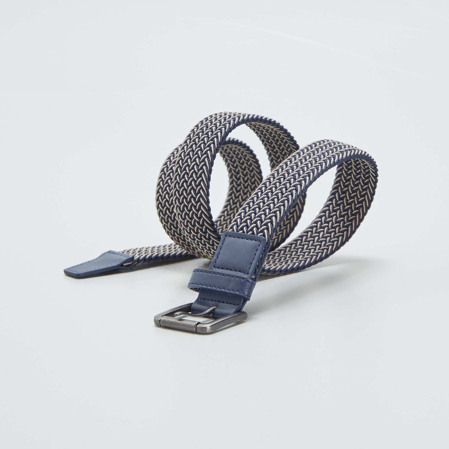 Braided elasticated belt BLUE