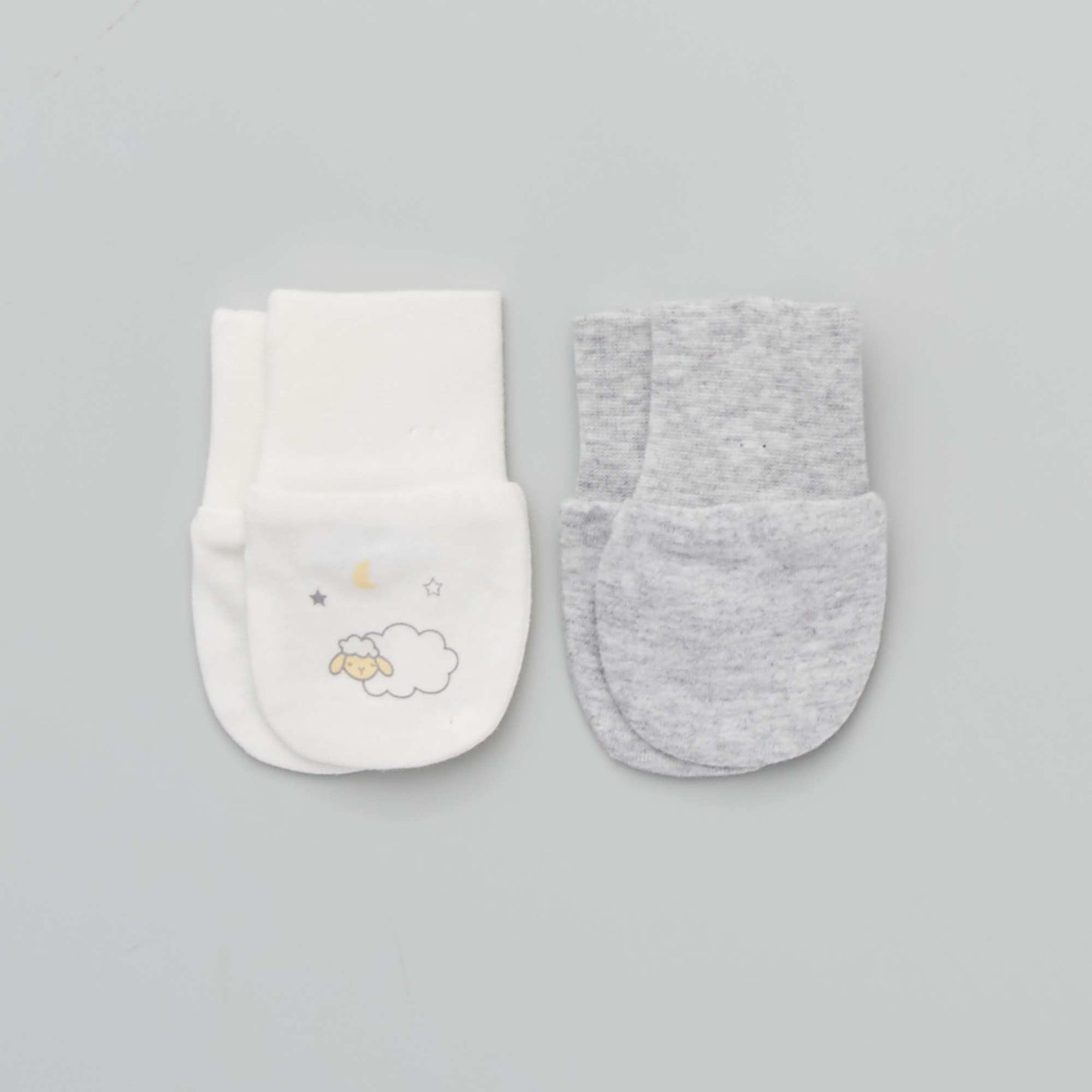 Pack of 2 pairs of eco-design mittens GREY
