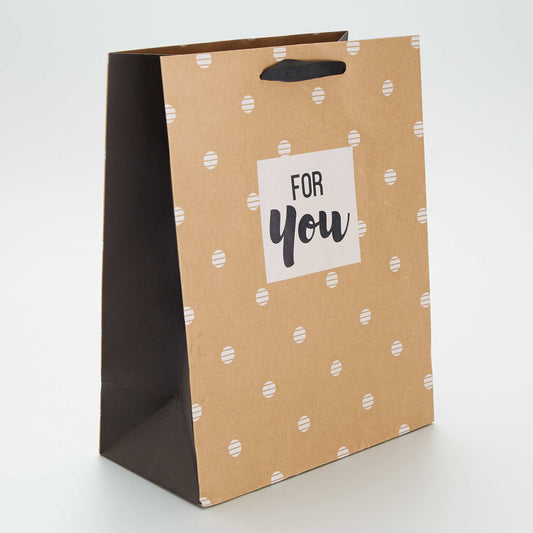 'For You' gift bag BROWN
