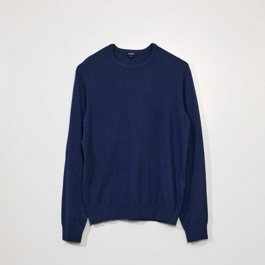 Round neck sweater BLUE CH