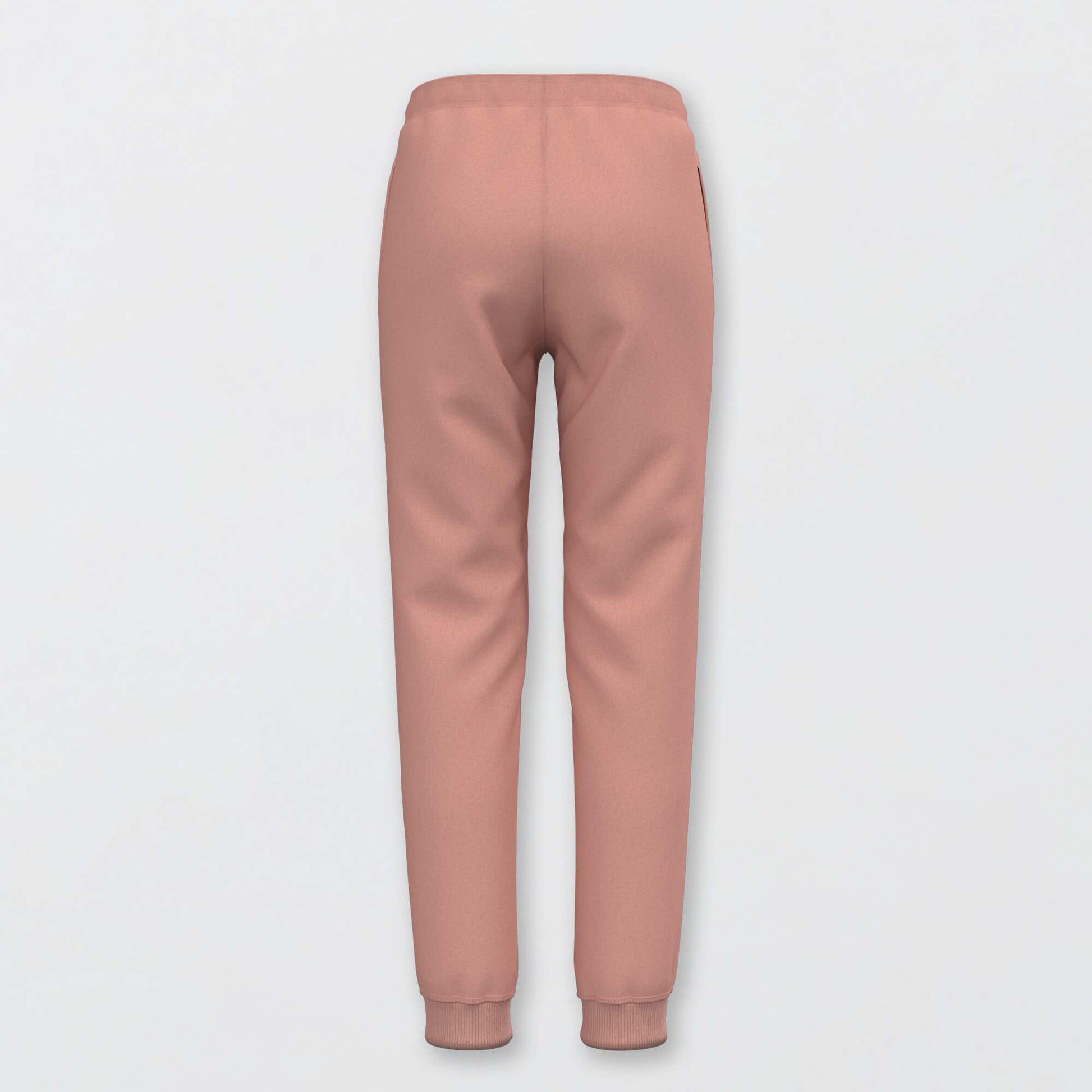 Sweatshirt fabric joggers with elasticated waist pink