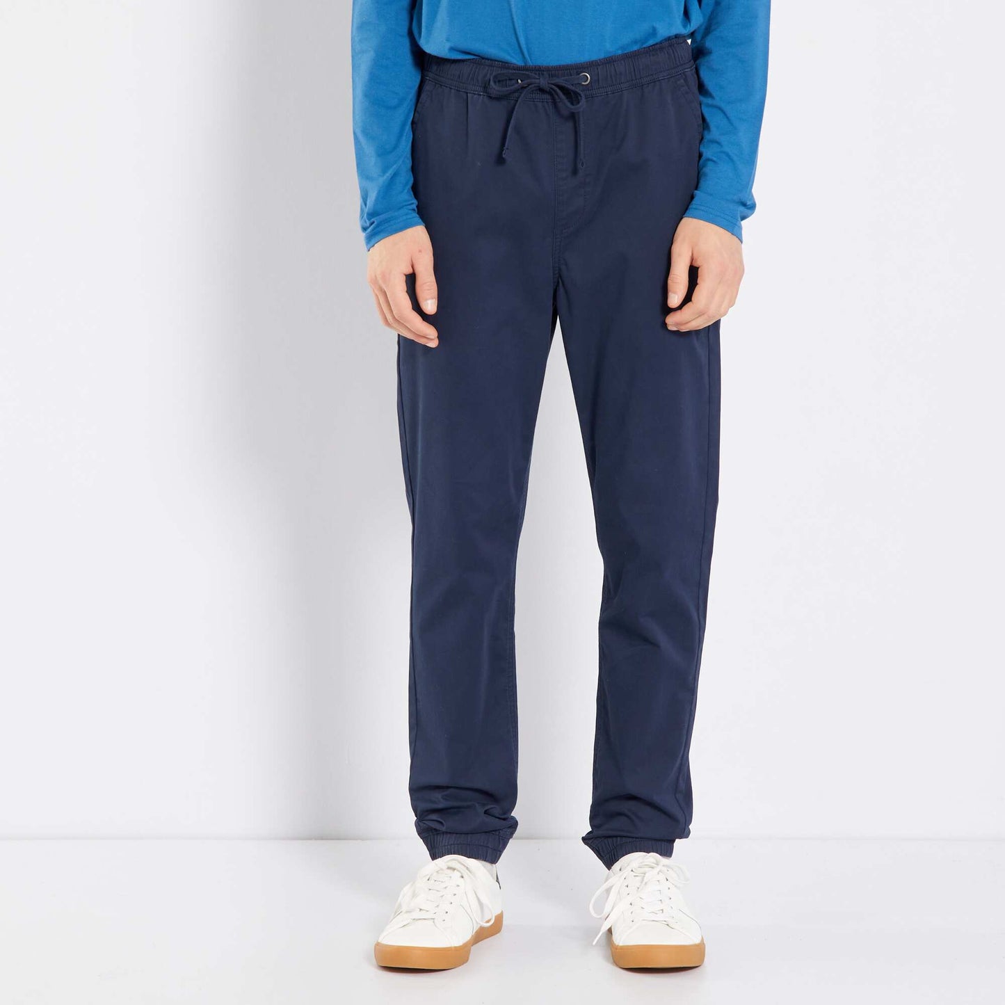Jogger-style trousers blue