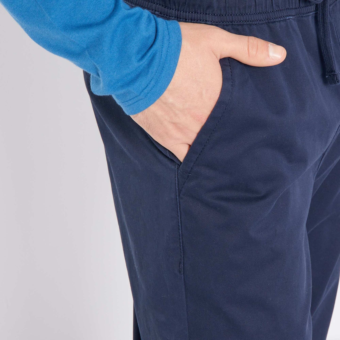 Jogger-style trousers blue