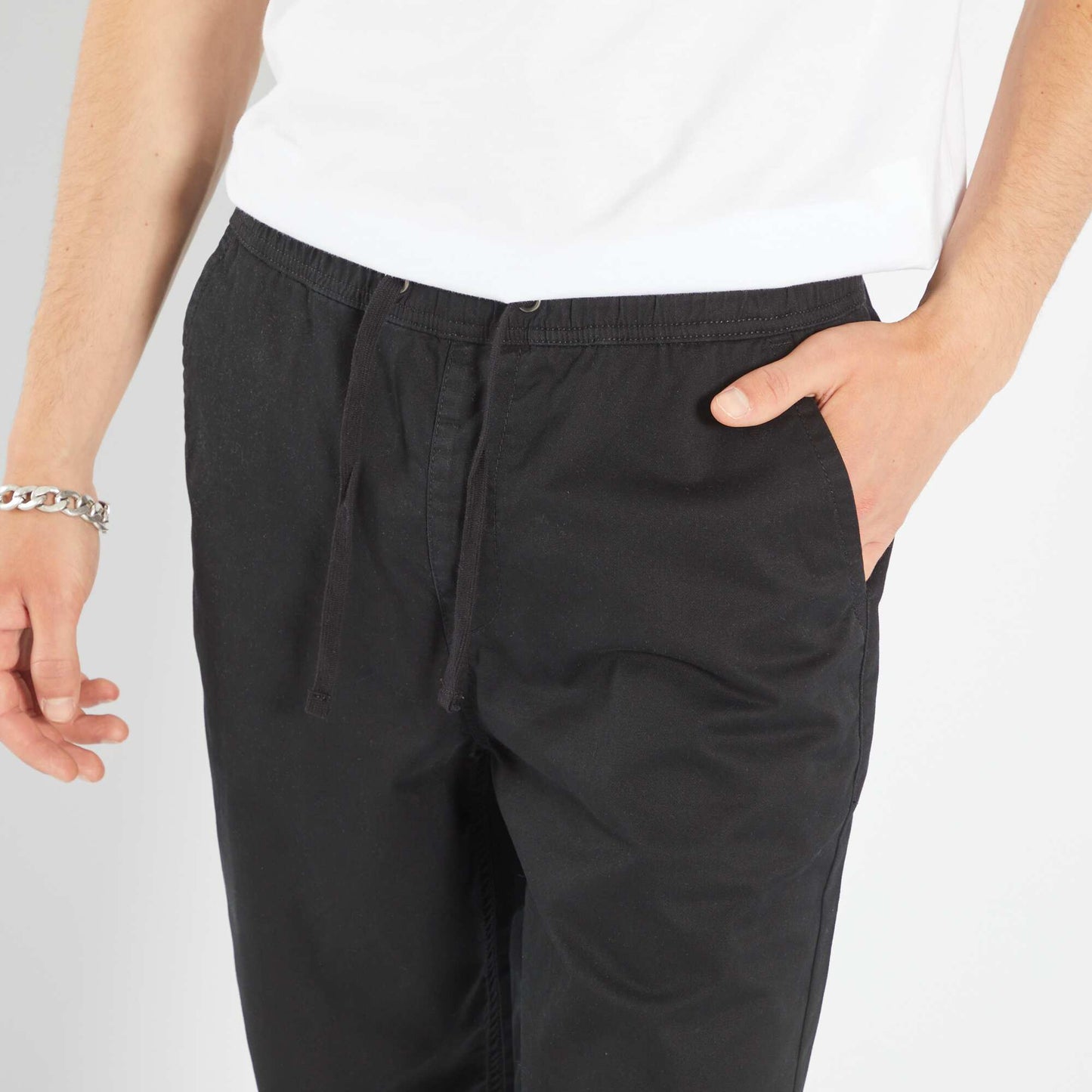 Jogger-style trousers Black