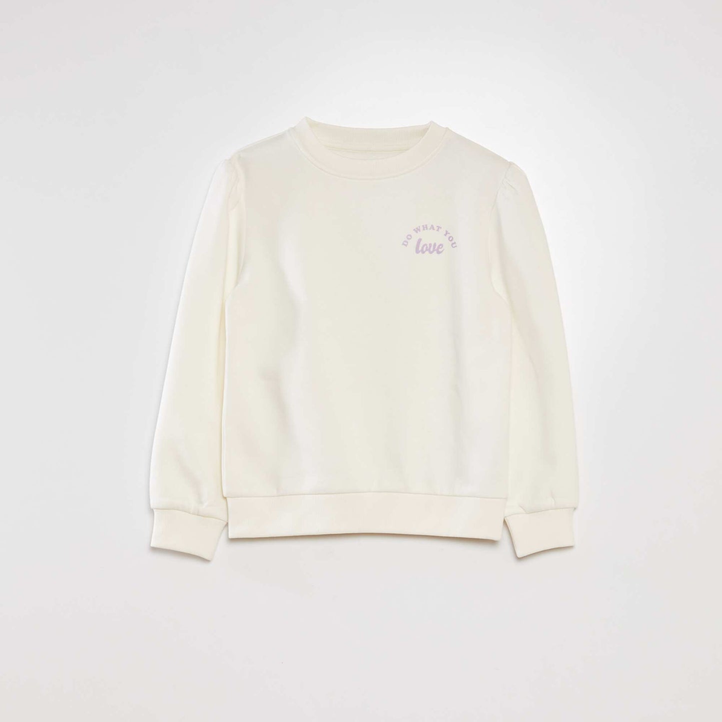 Round neck sweatshirt WHITE