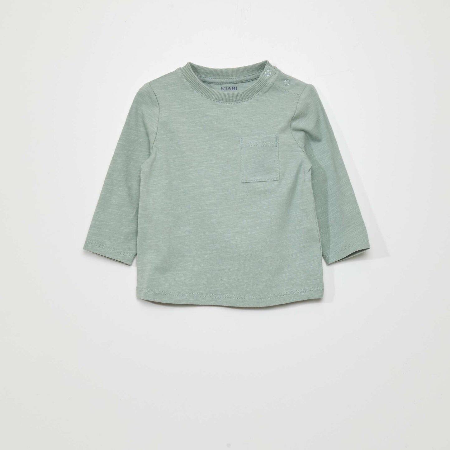 Round neck T-shirt with pocket GREEN