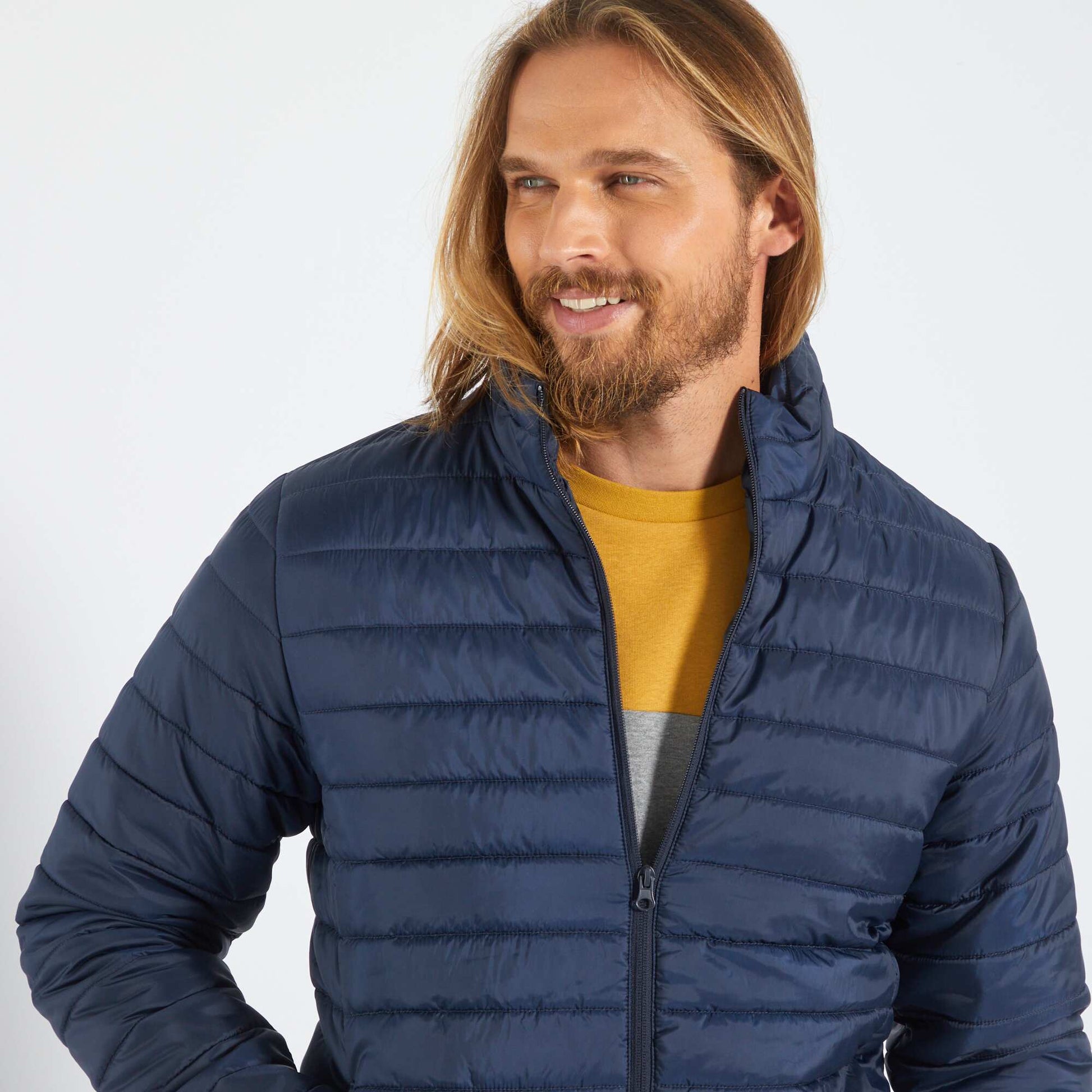 Lightweight padded jacket blue – Kiabi Arabie