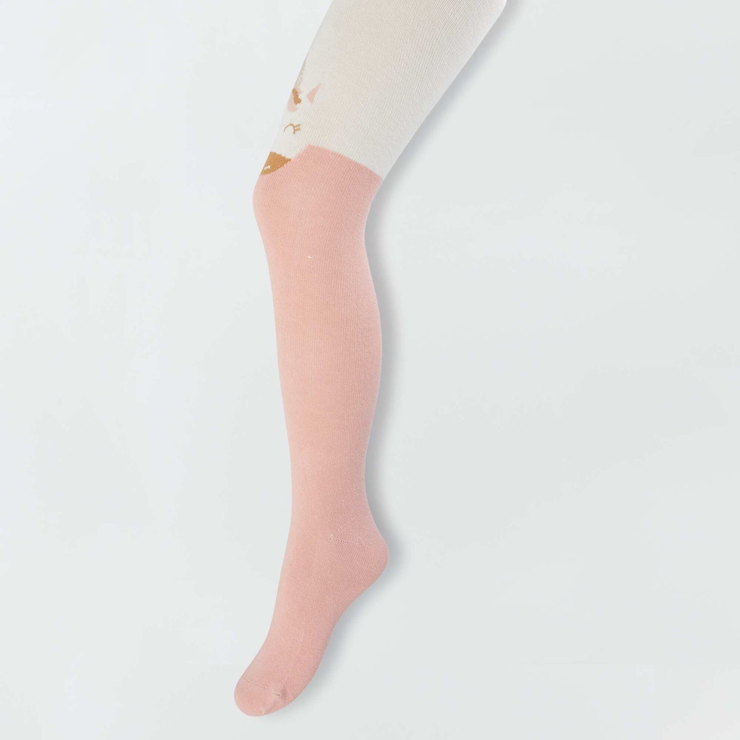 Warm tights with stylish print - Pack of two pairs PINK