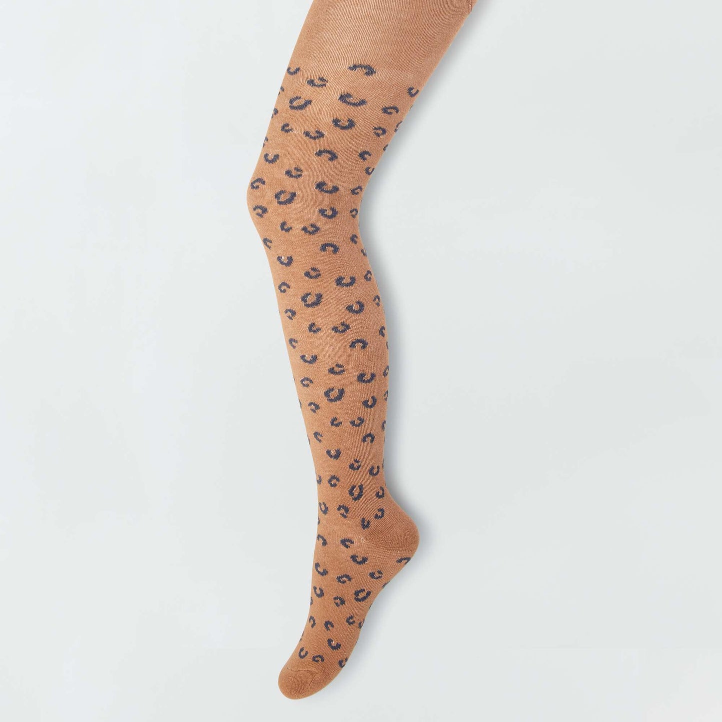 Warm tights with stylish print - Pack of 2 BROWN