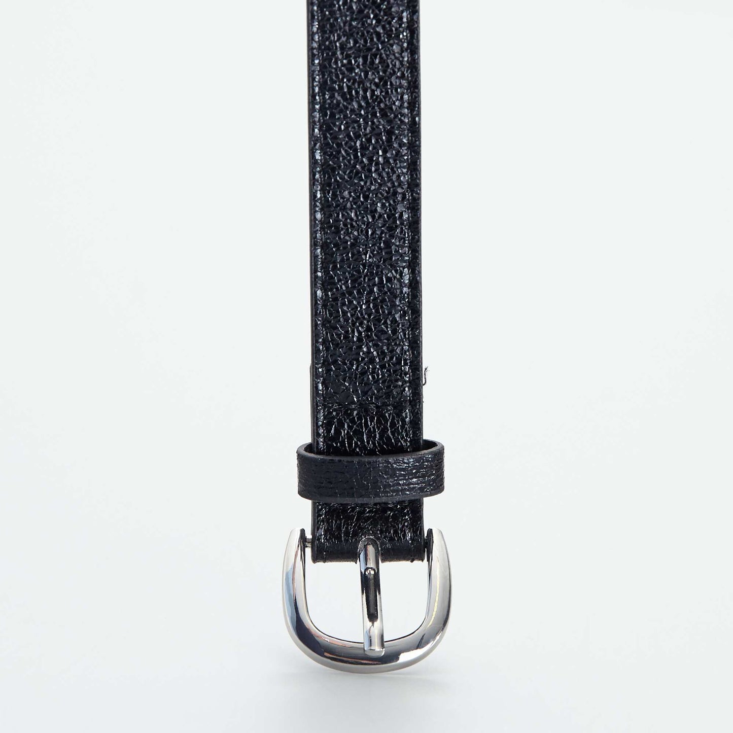Iridescent textured belt black