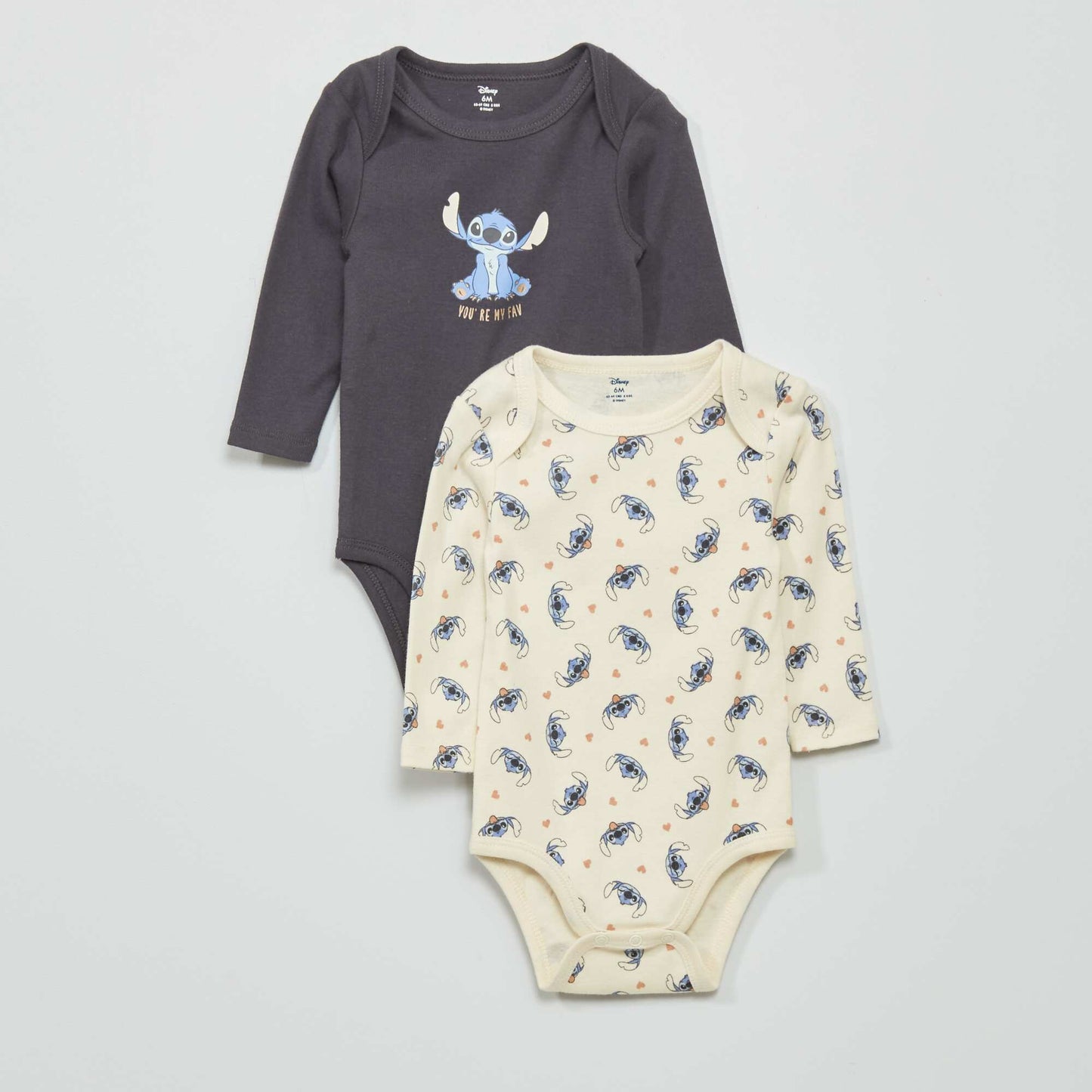 Disney jersey bodies - Pack of 2 GREY