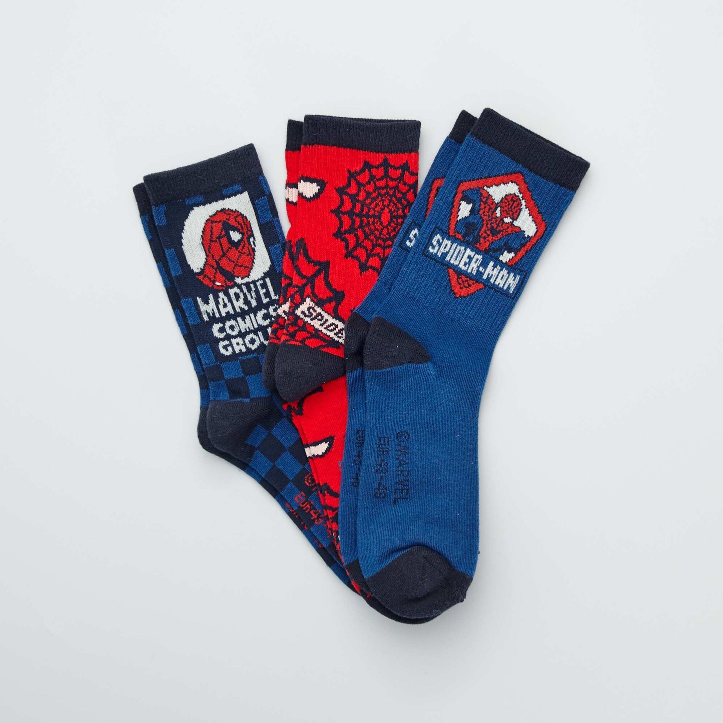 Pack of 3 pairs of Spiderman socks RED