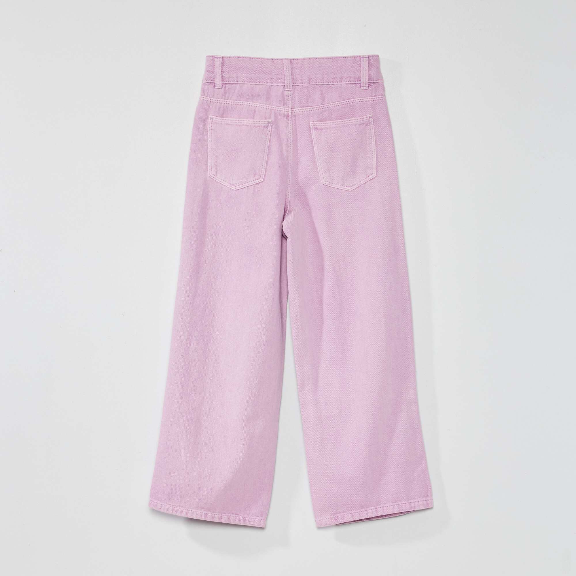 Wide leg trousers 5 pockets light purple Kiabi Arabie