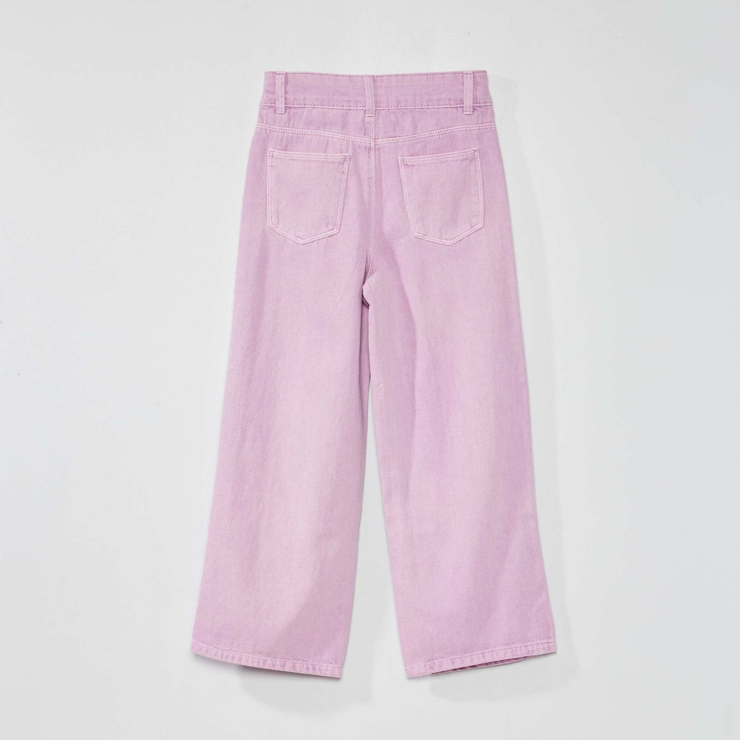 Wide-leg trousers - 5 pockets light purple