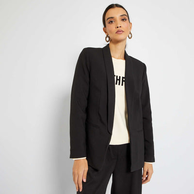 Mid-length blazer black