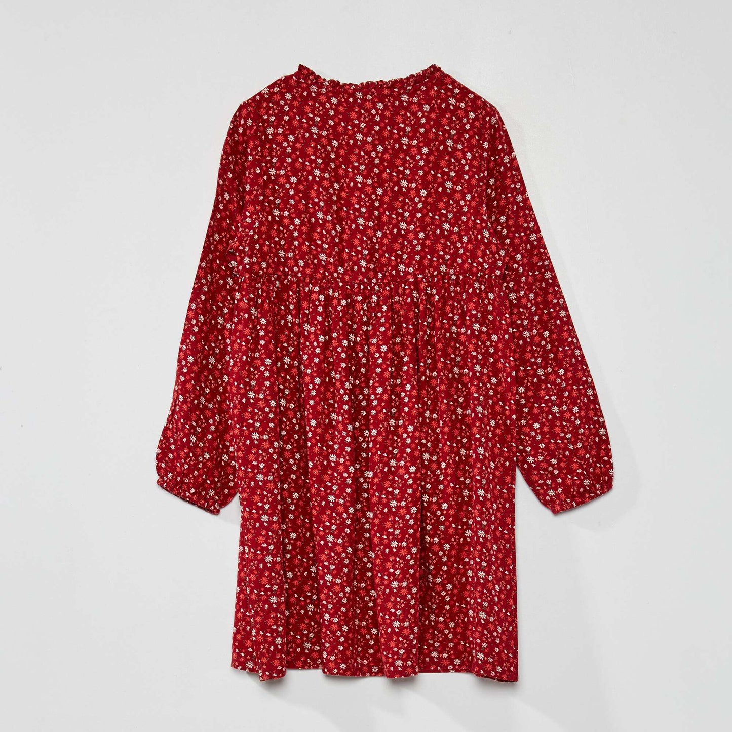 Flared floral dress RED