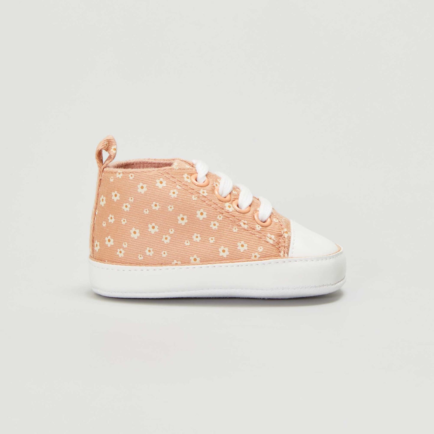 Canvas trainers with decorative print PINK